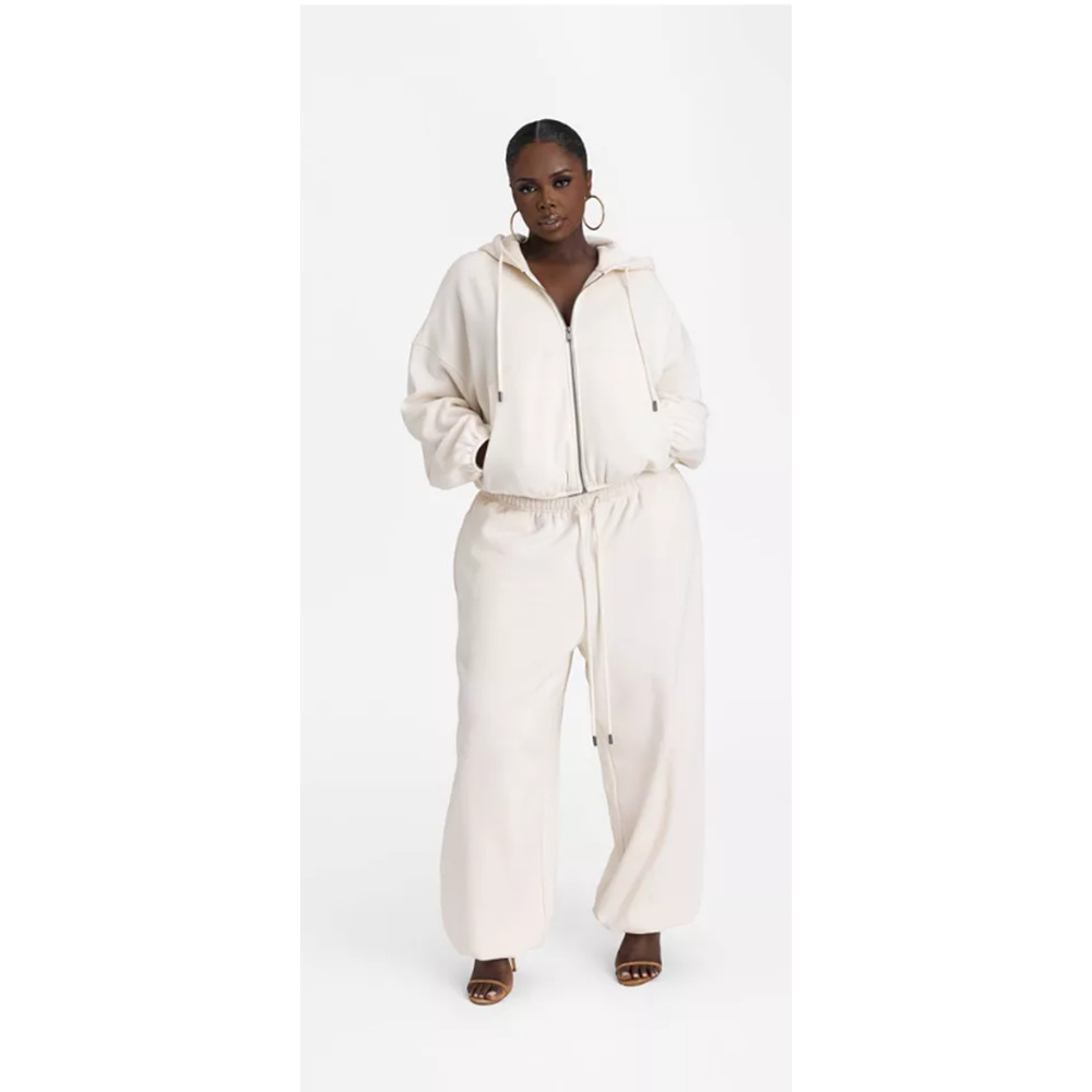 KBB by KAHLANA Women's 'the Zip-up Hoodie' - Cream M - Picture 4 of 4
